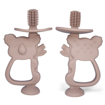 360 grados koala silicona cepillo de dientes baby teether