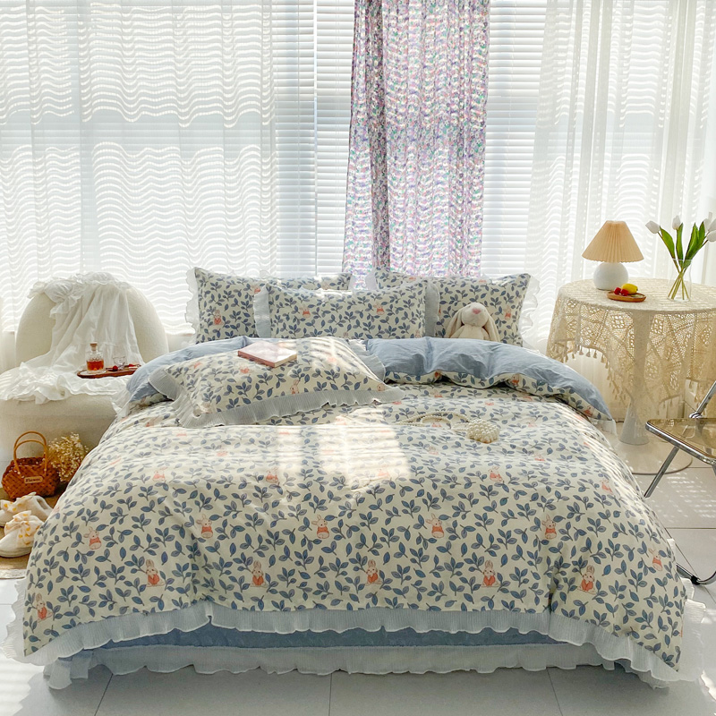 Printing Flowers Chinese Style Bedding Set 9 Jpg