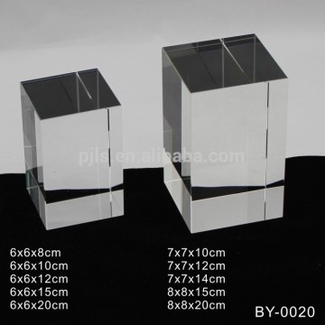 different sizes crystal cube for lasering ,3D laser cube crystal