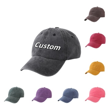 Wholesale Unisex Vintage Dad Hat Blank Washed Baseball Cap