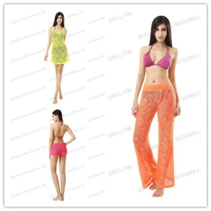 Miss Adola latest fashional attractive French mesh sexy beach trousers ( M109 )