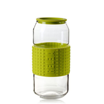 Glass cup with cover glass portable cup Creative Cup glass bottle