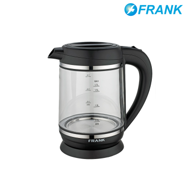 Black Lid Stainless Steel Trim Borosilicate Glass Fast