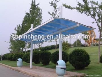 Carport roofing material colorized polycarbonate solid sheet