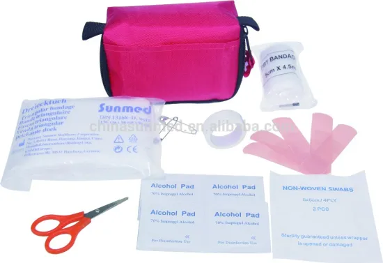 High quality Mini red nylon First Aid Kit