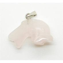 Dolphin Shape Rose Quartz pendant