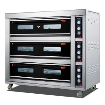 3 Deck 9 Trays Gas Deck Oven Baking Machine Commercial Bakery Equipment Pizza Oven Baking Oven