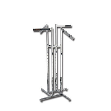 Chrome Removable Garment Display Rack with 4 Rails