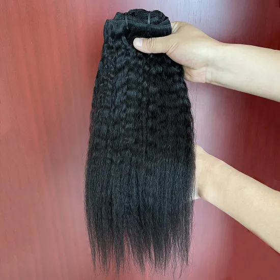 Unprocessed Peruvian human hair 8-30 and 32/36/40 inch hair extensions clip in