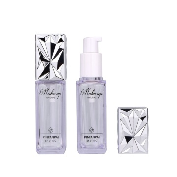 2022 New Twinkle Plastic Pump Bottle for Cream - Square Liquid Foundation Bottle from Chinese Cosmetic Packaging