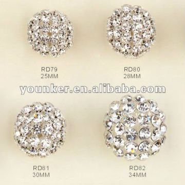 Hot Sales Beautiful AAA Quality Silver Plating Rhinestone Rondelles,Rhineston Ball,Rhinestone Beads