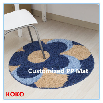 colorful round anti slip rugs with latex backing