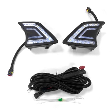 DRL Black Cover Bumper Light Fog Lamps for Toyota Hilux Vigo CHAMP 2011-2014