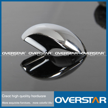 Chorme Plated Zinc Alloy Curved Bedroom Furniture Hardware Drawer Knob