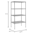 Easy Assembly Chrome Wire Showing Shelf