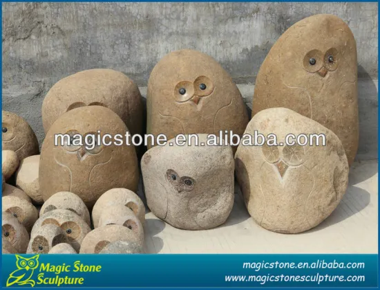 natural granite owl sculpture