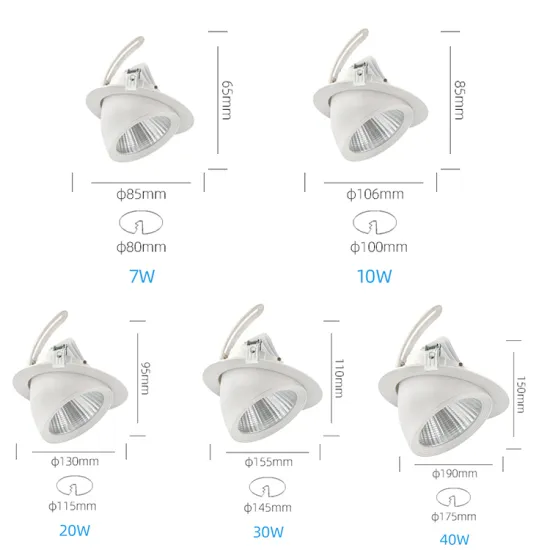 RONSE Indoor Recessed Mount LED Downlight - 360° Adjustable Spotlight