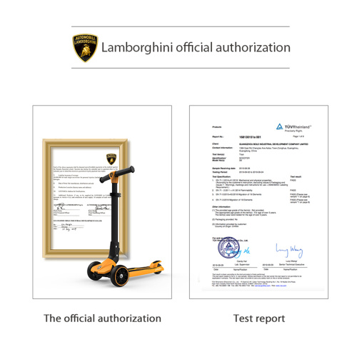 Lamborghini Lamborghini kick scooter, child scooter, Wholesale Anti-slip 3 Wheel Scooter Factory