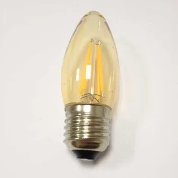 Torpedo Shape led lamp C35 amber glass