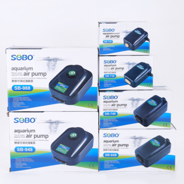 SOBO พิพิธภัณฑ์สัตว์น้ำปั๊มออกซิเจน SB-988/748: เพิ่มระดับออกซิเจนในถังปลาด้วยปั๊มน้ำ 4 หลุม