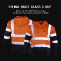 Hi Vis Giacca Riflettente Sicurezza Polar Fleece Hoodie