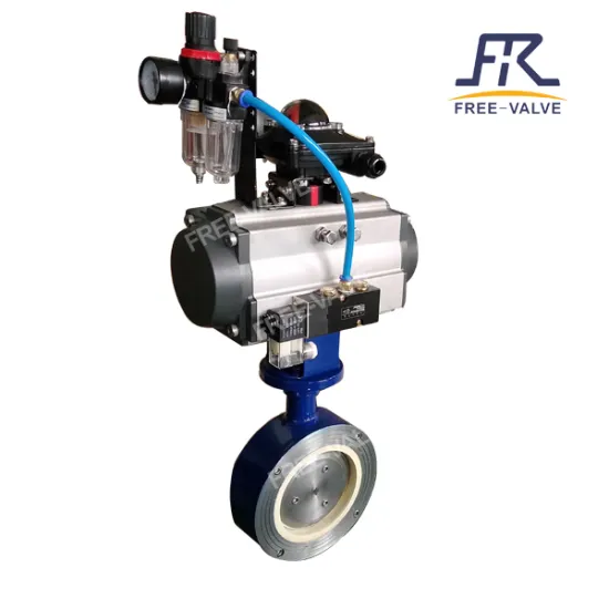 Pneumatic Ceramic Lined Wafer Type Butterfly Valve