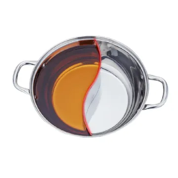 Stainless Steel Two-grid Restaurant Hot Pot