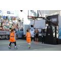 Piso al aire libre de la cancha de baloncesto