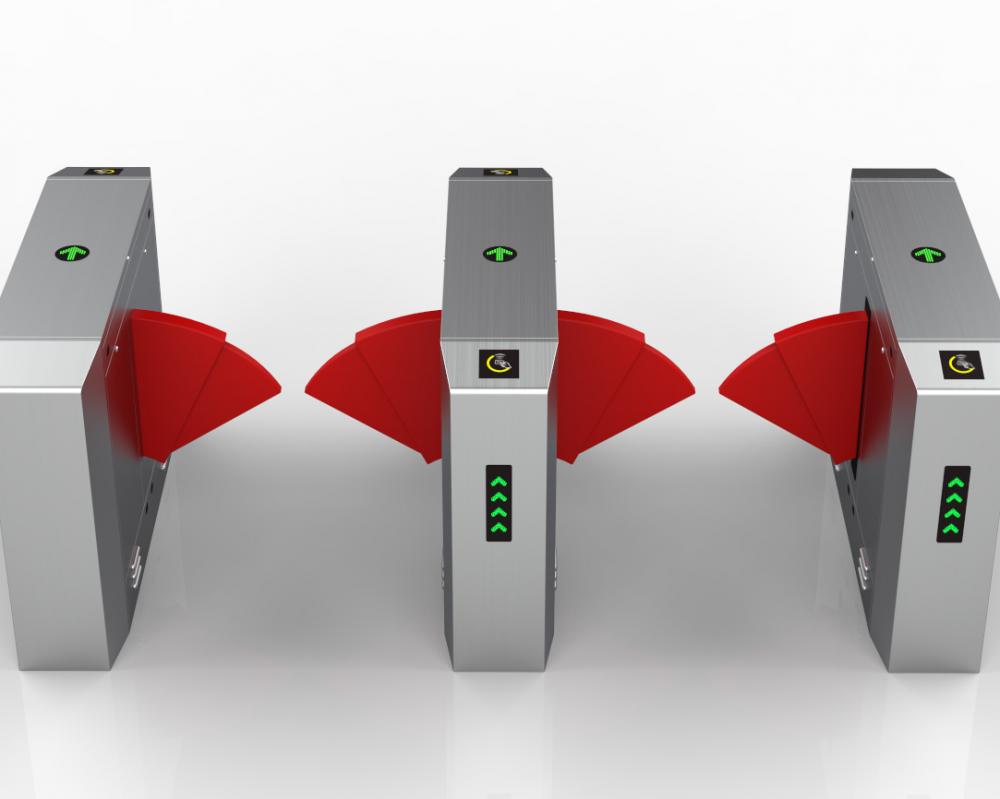 Fingerprint Flap Turnstile Barrier System Gate