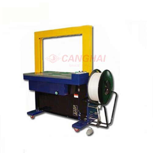 Semiautomatic PE band carton strapping machine