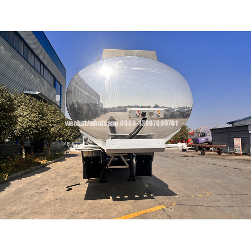 45000 liters Polished Mirror Surface Aluminium Alloy Fuel Tank Trailer