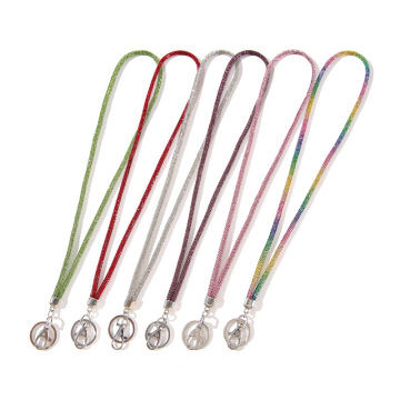 Capelães de alça de pescoço de strass de alta qualidade: placar de identificação perfeita e titulares de chave com detalhes de cristal - ideia de presente fofo