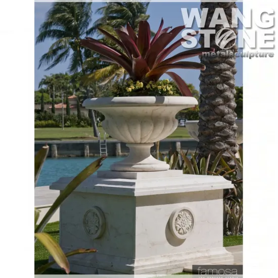 Large Outdoor Decorative Marble Flower Pot