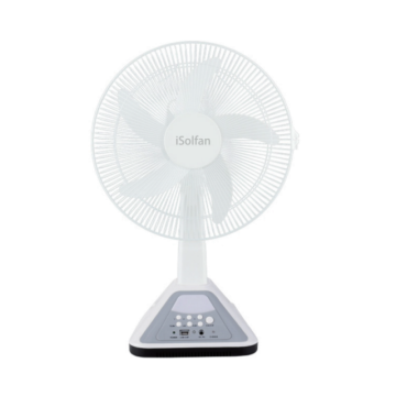 Solar Powered Table Fan with Built-in Light and Rechargeable Battery