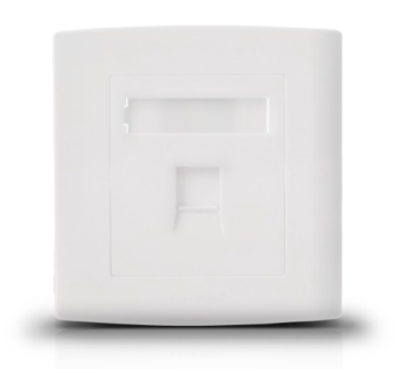 one port 86 type White Color 86 X 86mm network face plate wall outlet