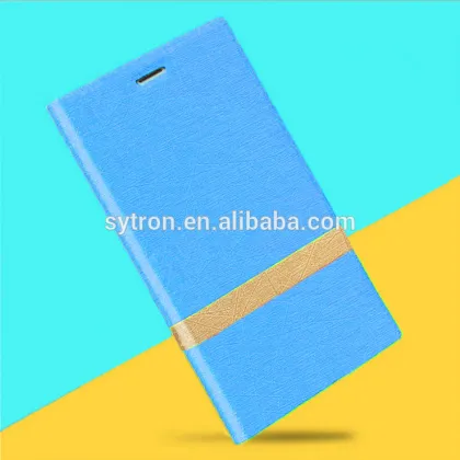 Fashionable Color Stitching Splicing Cell Phone PU Book Case PC+TPU Hard Shell for Lenovo PHAB Plus