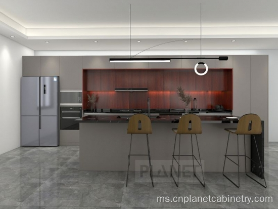 Unit dapur kayu pepejal adat menetapkan kabinet perabot