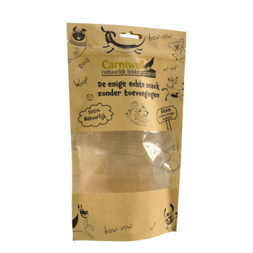 Franse plastic verpakkingszak voor huisdierenvoedsel in een verpakking van een tas goederen