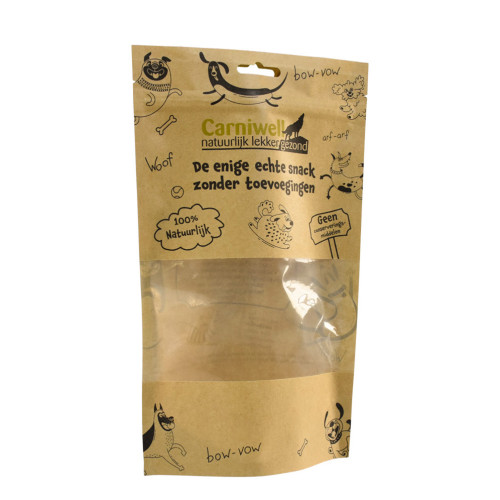 Fransk plastemballagepose til kæledyrfoder i en taske vareremballage