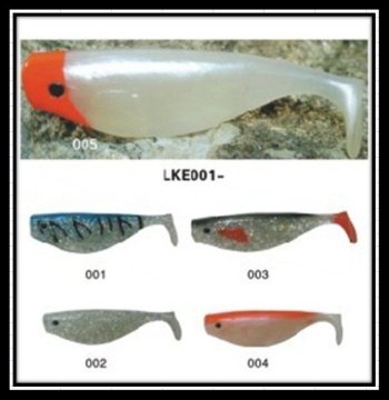 High quality Red head white body soft lure