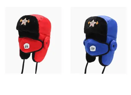 Children outdoor lei feng hat warm ski hat