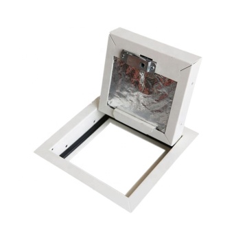 Fireproof Inspection Door with Access Hatch: Key, Window, Ceiling, Fire-rated Metal Panels, Lock, Steel Spring, Access Panel Cover" 

However, for a more concise and SEO-friendly title, you might consider:

"Fireproof Inspection Door Access Hatch with Loc