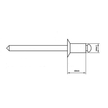 2.4x10.0mm الألومنيوم/الصلب المقاطعات الأعمى