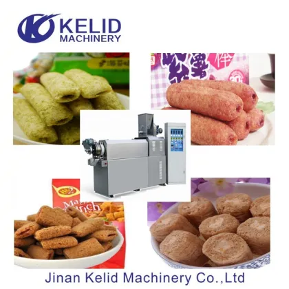 Wheat Flour Puffed Snack Foods Production Extruder Machine