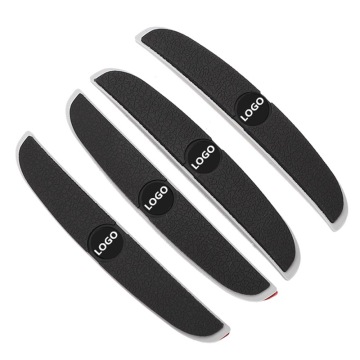 TECKZOOM 4pcs/set Car Door Anti-Scratch Protection Strips & Bumper Scuff Plates