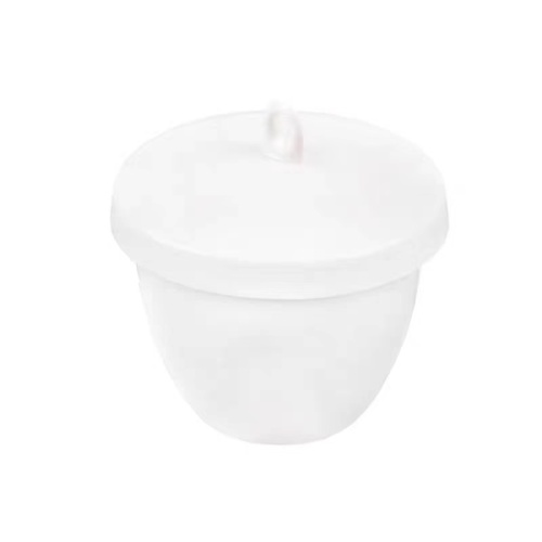 Crucibles en porcelaine glacée à forme moyenne avec couvercle 25 ml