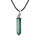 Green Aventurine Hexagonal Prism GunBlack Wizard Cap Pendant Keychain