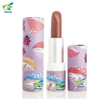 MOQ=500pcs eco friendly biodegradable paper packaging tube lip balm private label lipstick