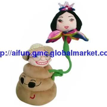Flower girl plush hand puppet toys