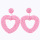 Déclaration perlé coeur Hoop boucles d&#39;oreilles mode bohème main en verre tissé graine lunatique goutte boucles d&#39;oreilles goujon bijoux Idear cadeaux